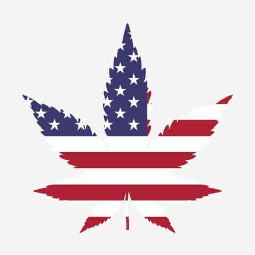 American cannabis clipart, flag illustration. Free public domain CC0 image.